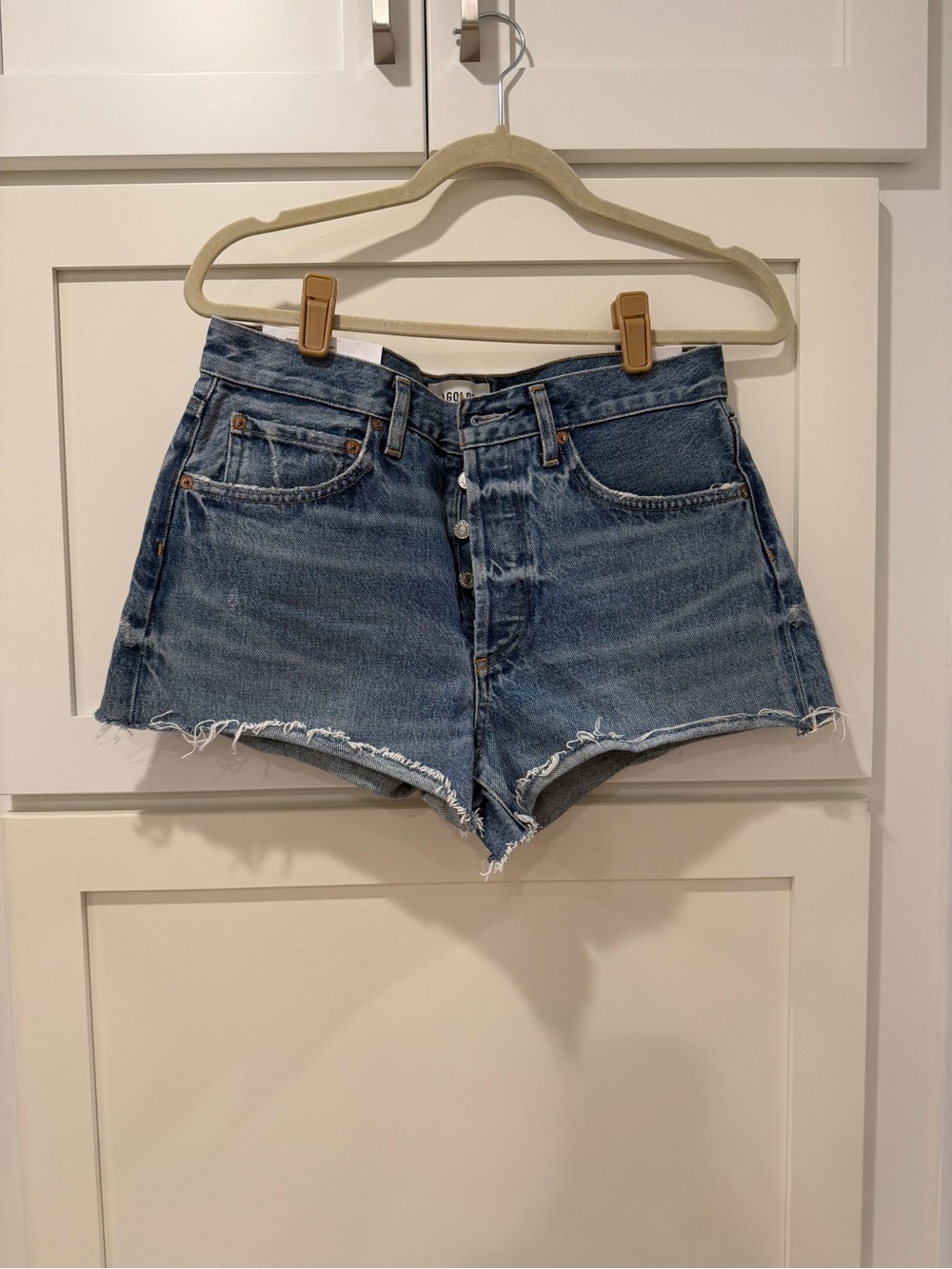 AGOLDE Distressed parker Denim vintage cutoff Shorts